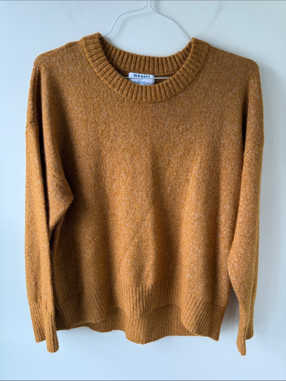 Old Navy Marled Mustard Crewneck Sweater